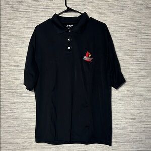 Louisville Cardinals Black Polo Shirt by P2 – Size Large (127)